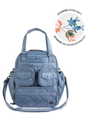 Lug Legacy Collection Mini Puddle Jumper Convertible Tote Bag Denim Drift